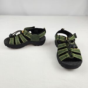 Green and Black Kids Sandals